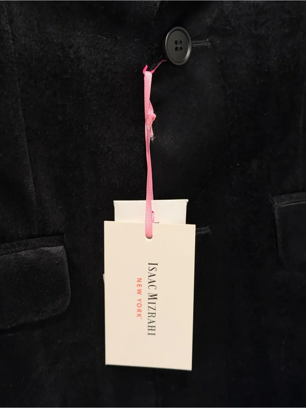 NWT Isaac Mizrahi Boys Black Velvet Sport Coat Suit Jacket size 14